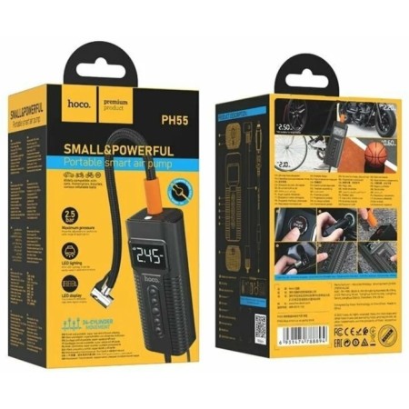 Hoco PH55 compressor, 3.1 m, display, black-5