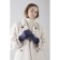 Female gloves, size 8, without insulation, blue color