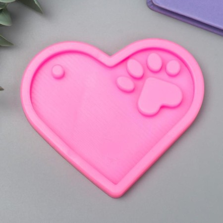 Mold Silicon "heart with a paw"