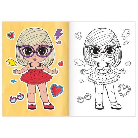 Coloring "Wow Girls. Stylish image ”, A5 format, 12 p.-1
