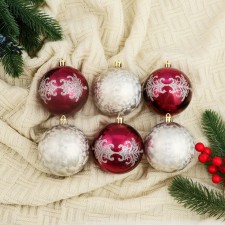 Set of balls plastic D-8 cm, 6 pcs 