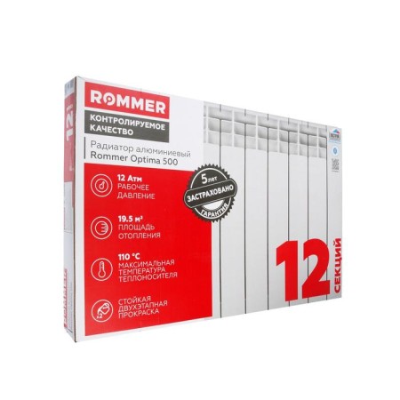 Aluminum radiator Rommer Optima 500, 12 sections-1
