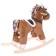 Musical rocking "Horse Svan", brown color