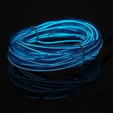 Cartage neon thread for lighting salon, 12 V, 5 m, blue power adapter