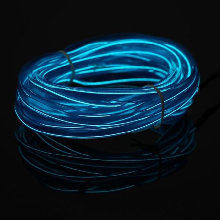 Cartage neon thread for lighting salon, 12 V, 5 m, blue power adapter