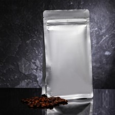 Zip-Lock PP package, with a flat bottom, metallized 12 x 22 cm