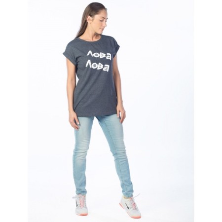 T -shirt "Lova" 44, melange color/graphite-1