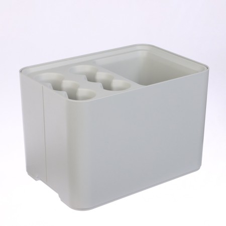 Umbrella stand, plastic, 6 round, 4 square departments, 18 × 18 × 26.5 cm, gray-3