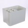 Umbrella stand, plastic, 6 round, 4 square departments, 18 × 18 × 26.5 cm, gray