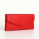 Women's wallet on the button, red color