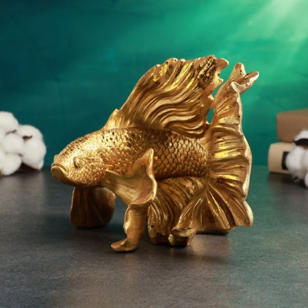 Figure "Golden Fish" 21x14x15cm, gold with gilding