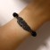 Bracelet Unisex "Shambhala" feather, black color with black silver, ball No. 8, d = 7 cm