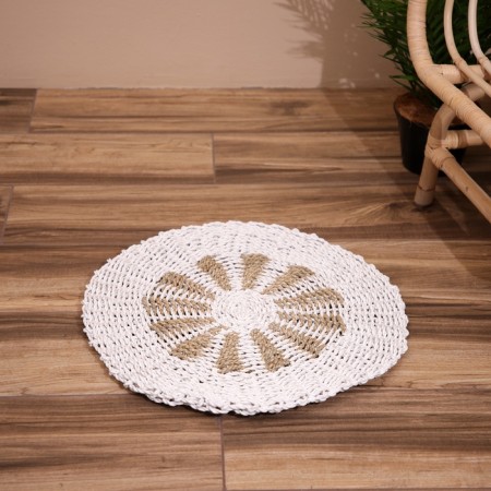 Wicker rug round 50 cm