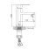 Accoona A96205 sink mixer, single -legged, stainless steel, with a nut, chrome