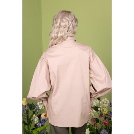 Female shirt, size 46, beige color-5
