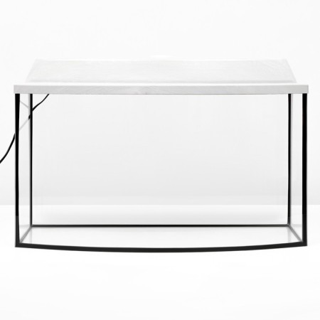 Aquarium "TV" with a lid, 55 liters, 63 x 25 x 36/41 cm, bleached oak-12