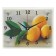 Carty clock is wall, interior "lemon aroma", silent, 25 x 20 cm
