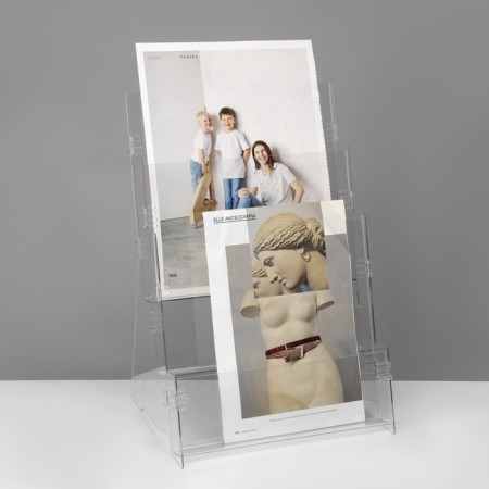 The dispenser under the A4 Finder, 22 × 17.5 × 32 cm per 3 divisions, PET 2 mm-2