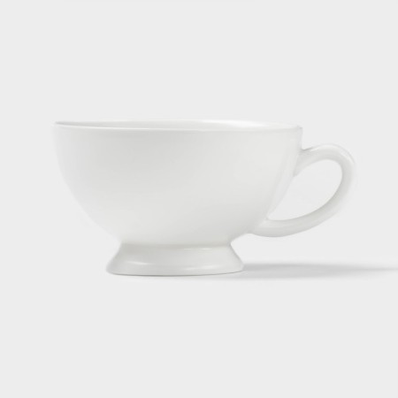 Tea steam porcelain Magistro "Blanche", 2 items: a cup 250 ml, a saucer d = 15.5 cm, white color-4