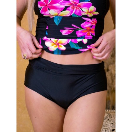 Female bathing suit, size 52, black color, yellow-8