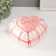 Coramics box "Pink heart in peas, in the cell" 15.7x15.3x8.2 cm