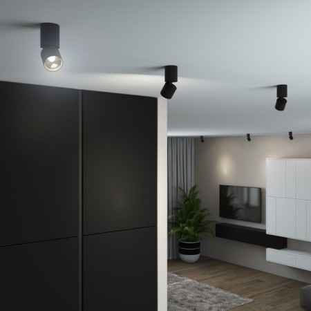 Lamp ceiling Elektrostandard, Sens Led 10 W, 50x60x137 mm, IP20, black color-4