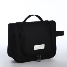 Cosmetic bag classic, 24.5*8.5*18, lightning departure, hook, black