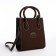 Bag Women's Tout with zipper, brown color
