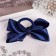 Hair elastic band "Schoolgirl" Bang strips, 8 cm, blue-white