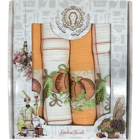 A set of wuffed napkins Diva Afrodita "Pumpkin", size 45x65 cm, 4 pcs-2