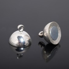 Magnetic Castle Castle 16 × 10 mm, loops = 1.2 mm, ball, color silver