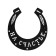 Horseshoe "for happiness" black, 13.3x14.4cm