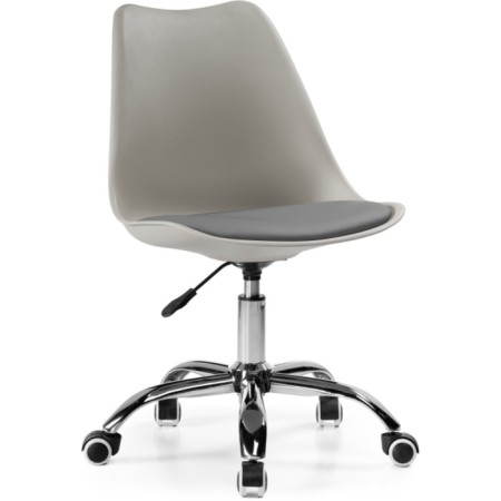 Computer chair Kolin Metal/Eco -leather/plastic, chrome/gray 49x56x79 cm