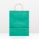 Craft package, green velvet, with twisted handles, 25 x 12 x 27 cm