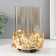 Climber metal, glass per 1 candle "Ginkgo leaves" d = 10 cm gold 18 cm