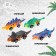 Set of inertial machines Dino, 4 pieces