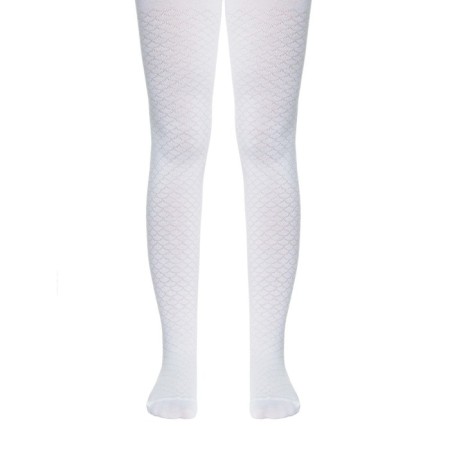 Pantyhose children's cotton CONTE KIDS TIP-Top, height 116-122 cm, white color