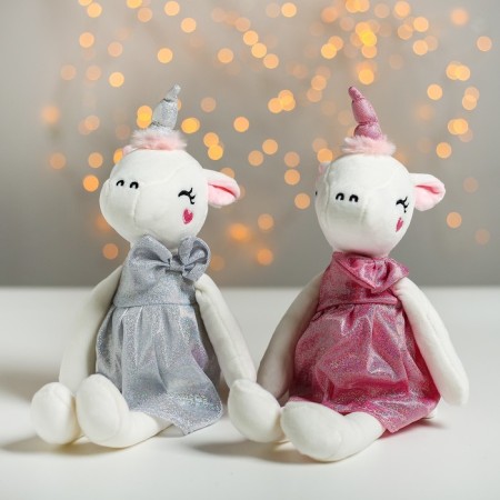 Soft toy "Unicorn in a dress", Mix color-1