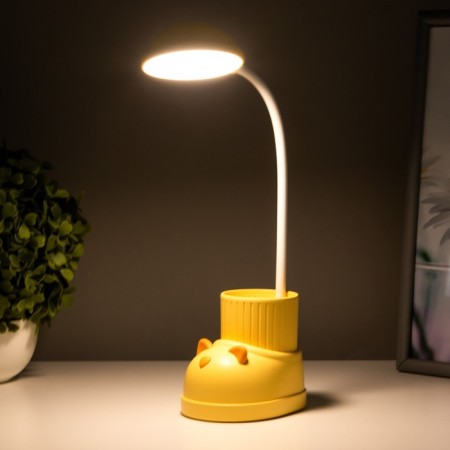Table lamp "Boat Cat" LED 3 modes 3W USB Organizer yellow 8x11x31 cm Risalux-4
