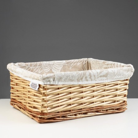 Stelly basket "Leaves", 400 x 310 x 170 mm, beige