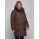 Coat insulated winter female, size 48, color dark brown