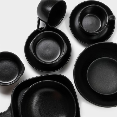 Ceramic dish for the supply of Magistro Carbon, 28 × 19 × 4 cm, black color-9