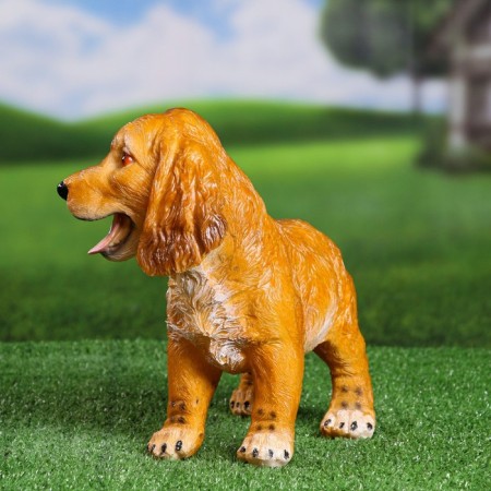 Garden figure "puppy cocker spaniel red" 30x16x24cm-1