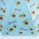 Women's umbrella avocado lover, 8 knitting needles, d = 108 cm, blue color