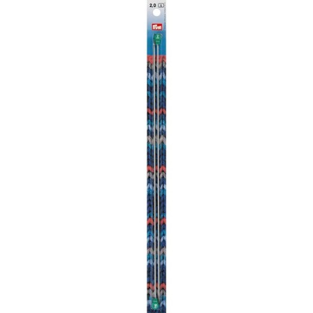 Right aluminum knitting needles, 35 cm/2 mm, 2 pcs. packaged