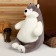 Soft toy "Husky", 50 cm, gray-white color
