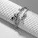 Bracelet Metal "Bear" Star, black color in silver, l = 16 cm