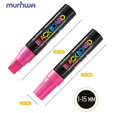 Cretaceous Munhwa "Black Board Jumbo" Pink, 15mm, water base-2