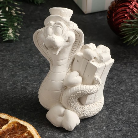 Figure for coloring "Snake with a gift" 6x4x4cm-3