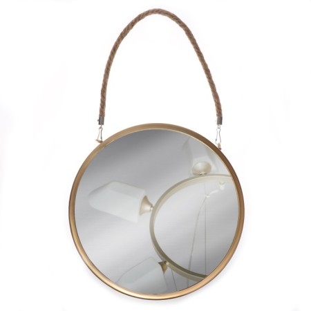 Wall mirror "entourage", D mirror surface 27.7 cm, golden color-2